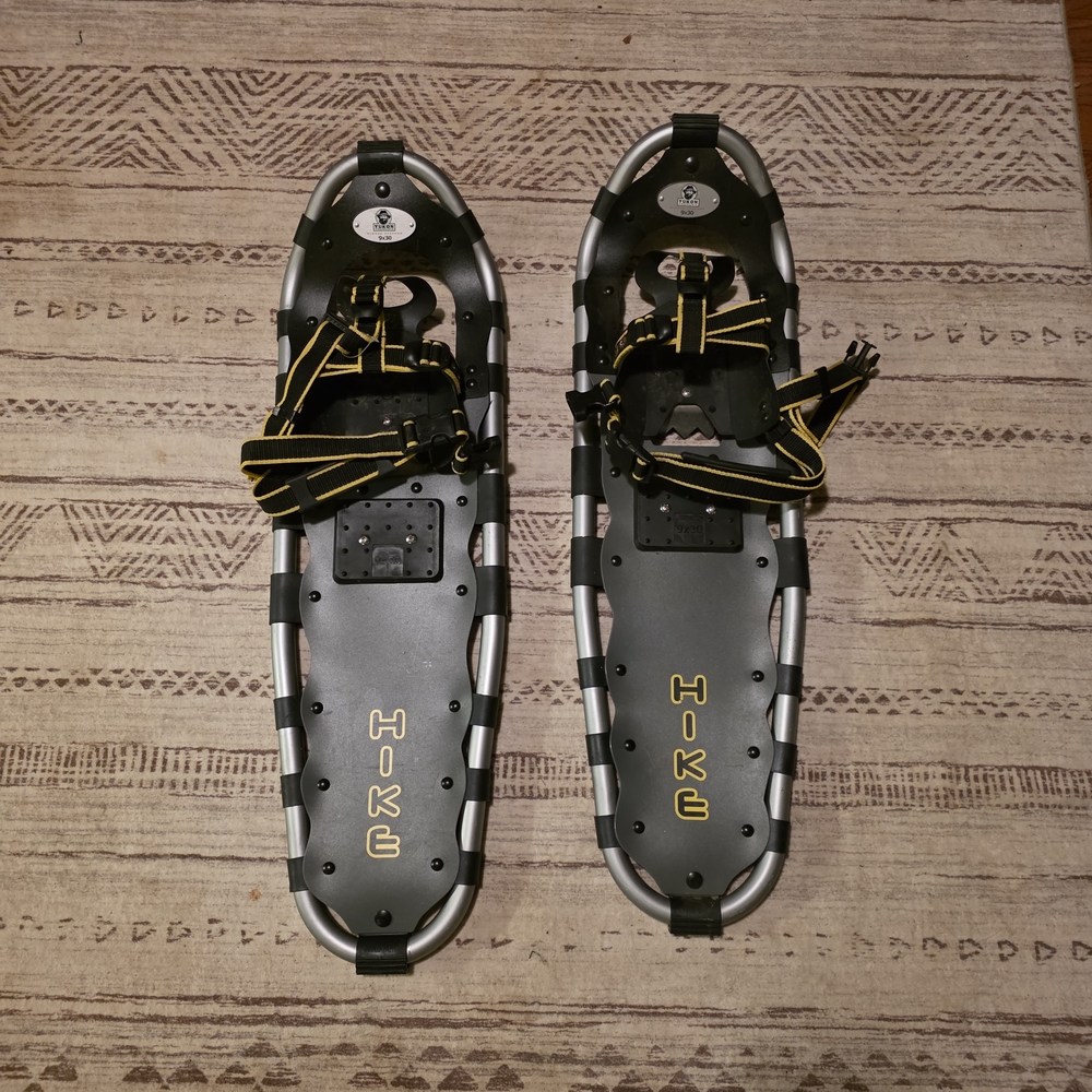 Yukon Charlies Black and Silver Snowshoes with Yellow Accents 9 X 30